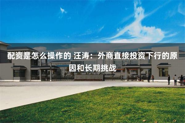 配资是怎么操作的 汪涛：外商直接投资下行的原因和长期挑战