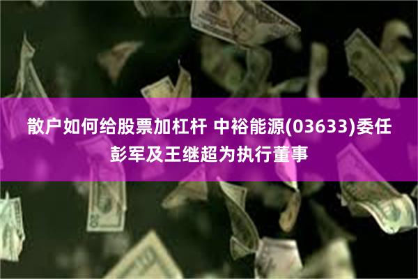 散户如何给股票加杠杆 中裕能源(03633)委任彭军及王继超为执行董事